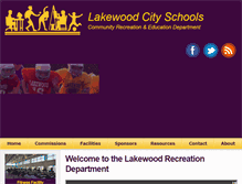 Tablet Screenshot of lakewoodrecreation.com